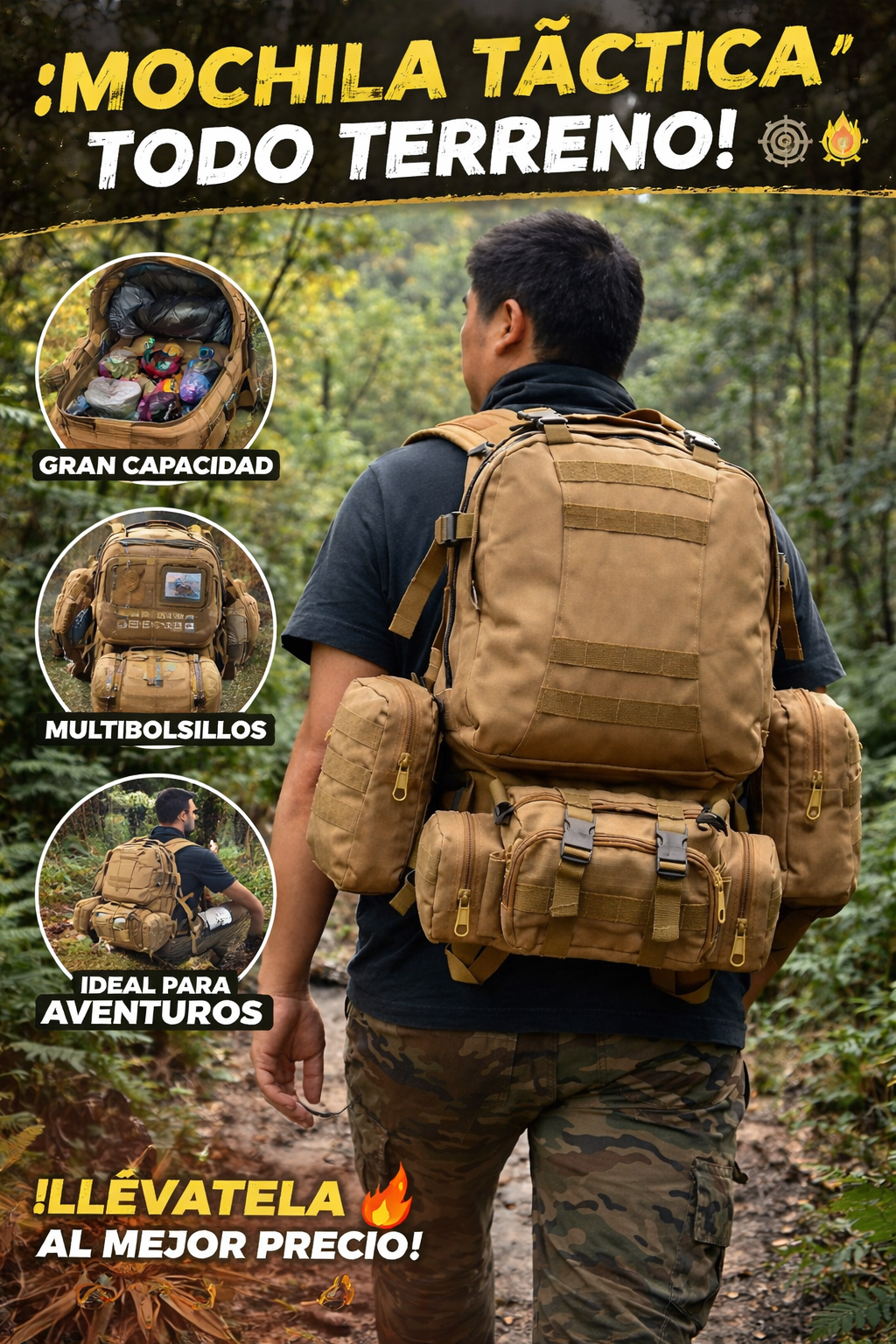 Mochila Táctica Todo Terreno